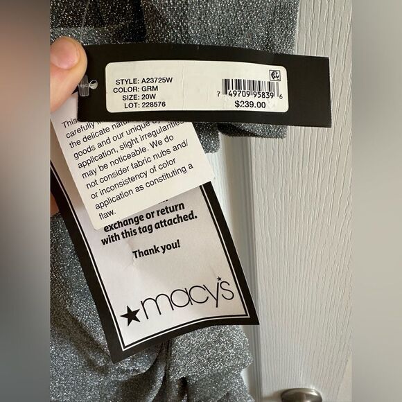 Betsy & Adam Glitter-Knit Sheath Dress, Size 20W - Picture 5 of 10